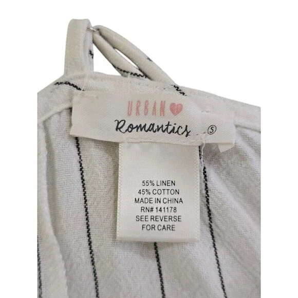 URBAN Romantics White Striped Midi Dress - Picture 8 of 11